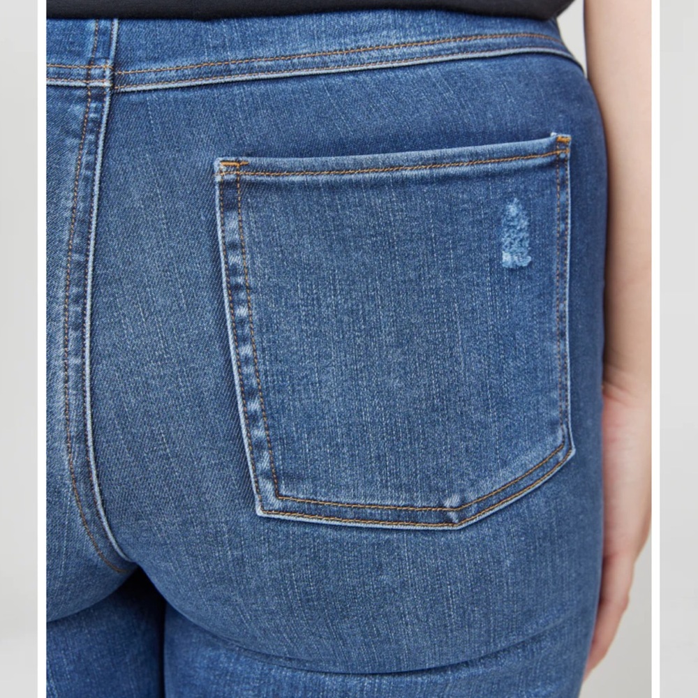 Distressed Ankle Skinny Jeans, Medium Wash - Picture 12 of 14
